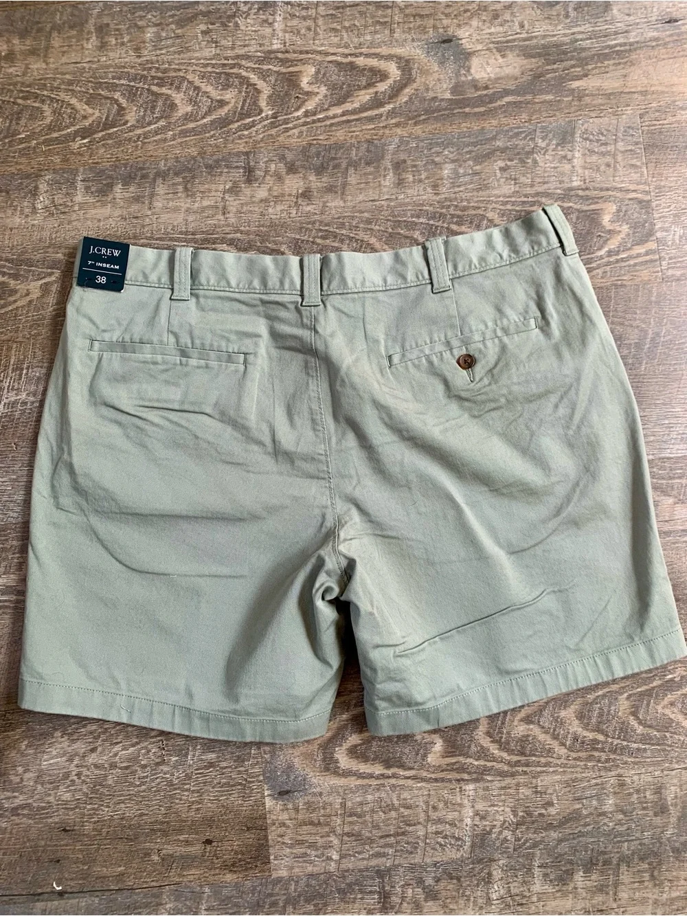 JCrew Preppy NWT Sage  Green Cotton Flat Front Chino Shorts